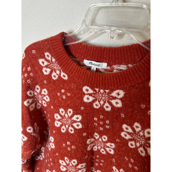 Madewell Fair Isle Crewneck Sweater Women Mediumm - Picture 2 of 4